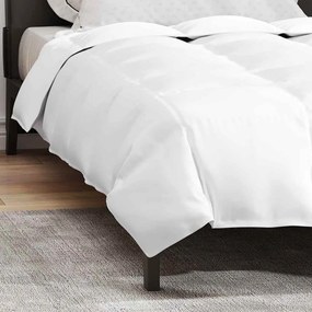vidaXL Χειμερινό Παπλωματοθήκη Λευκό 135 x 220 εκ. Φτερό