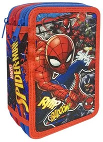 Κασετίνα Τριπλή Γεμάτη Spiderman 12,5x7x19,5εκ. Disney 50-2795