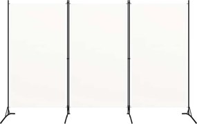vidaXL Διαχωριστικό Δωματίου με 3 Πάνελ Λευκό 260 x 180 εκ. Υφασμάτινο