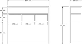 Κονσόλα Guarda Megapap χρώμα μπεζ travertine - χρυσό 100x29x90εκ.