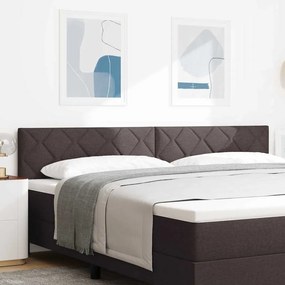 vidaXL LED κεφαλάρι Καφέ 200 cm ύφασμα