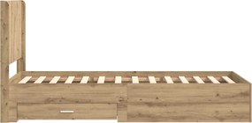 vidaXL Καλάθι με αποθήκη και κεφαλάρι Artisan Δρυς Επεξεργασμένο Ξύλο