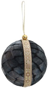 Χριστουγεννιάτικη Μπάλα Midnight 020830 10x10x10cm Black-Gold