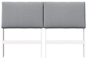 vidaXL Ταπετσαρισμένο κεφαλάρι Ανοιχτό γκρι 160 cm