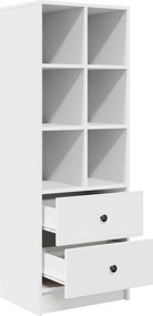 vidaXL Highboard με συρτάρι Λευκό 45,5 x 34 x 127 εκ