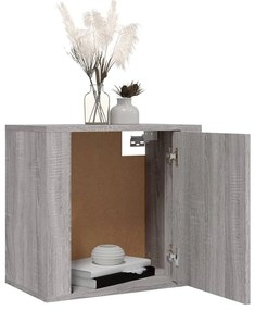 vidaXL Κομοδίνα Επιτοίχια 2 τεμ. Γκρι Sonoma 50x30x47 εκ.
