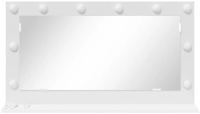 vidaXL Καθρέφτης Τουαλέτας με LED Φώτα Λευκό 80x45x18 εκ