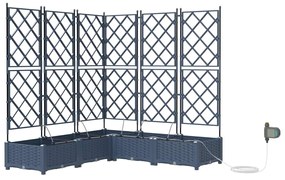 vidaXL Ζαρντινιέρες κήπου Γκρι 120 x 120 x 126 cm Ατσάλι