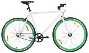 vidaXL Ποδήλατο Μονής Ταχύτητας Λευκό και Πράσινο 700c 51 εκ.