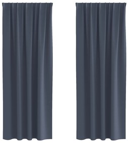 vidaXL Κουρτίνες με κουρτίνες 2 pcs Ανθρακί 260 x 140 εκ. Πολυεστέρας