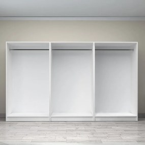Ντουλάπα ρούχων Victoria Megapap εξάφυλλη χρώμα λευκό 300x60x181εκ.