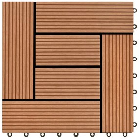 Πλακάκια Deck 11 τεμ. Καφέ 30 x 30 εκ. / 1 τ.μ. WPC - Καφέ