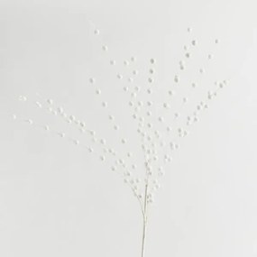 Eurolamp Κλαδί Με Glitter Πέρλες Υ78cm Λευκό 600-45995