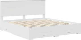 vidaXL Σκελετός Κρεβατιού Λευκό 180 x 200 cm Επεξεργασμένο ξύλο