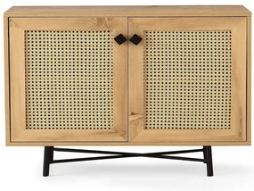 Μπουφές Tarsus 854KLN3910 100x40x77cm Oak Particle Board, Metal