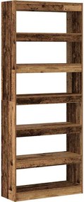 vidaXL Βιβλιοθήκη 6 επιπέδων 80 x 30 x 198 εκ Επεξεργασμένο Ξύλο
