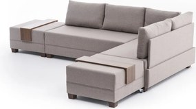 Corner Sofa-Bed Fly Right - Cream Cream