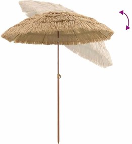 vidaXL Ομπρέλα Κήπου Φυσικό 160 x 160 x 196 εκ