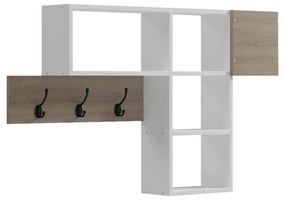 Κρεμάστρα τοίχου Wenia pakoworld σε sonoma-λευκό 99.5x15x61εκ