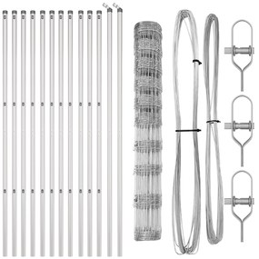 vidaXL Field Fence 1.2x25 μ Γαλβανισμένος χάλυβας