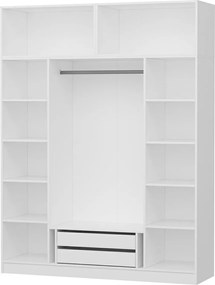 Τετραφυλλη Ντουλαπα Λευκο KALEO 52x180x255