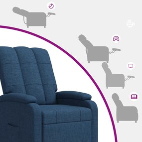 vidaXL Αναπαυτική Καρέκλα Μπλε Ύφασμα