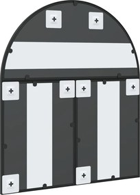 vidaXL Καθρέφτης Τοίχου Αψίδα Μαύρος 60 x 70 εκ. από Σίδερο