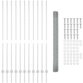 vidaXL Τεντώτο με στήριγμα Ασημί