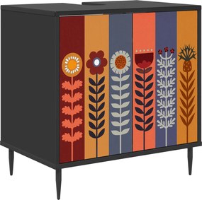 vidaXL Ντουλάπι Μπάνιου ESSEN Μαύρη Δρυς 60 x 40 x 61 εκ