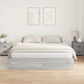 vidaXL Σκελετός Κρεβατιού Γκρι sonoma 200 x 180 x 31.5 εκ.