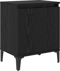 vidaXL Κομοδίνο Μαύρη Οξυά 40 x 30 x 50 cm Επεξεργασμένο Ξύλο