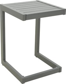 Τραπέζι Aether pakoworld ανθρακί αλουμίνιο 37.5x36.5x53εκ