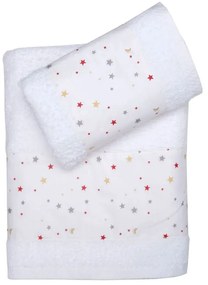 Πετσέτες Παιδικές Ρέα (Σετ 2τμχ) White-Multi Viopros Σετ Πετσέτες 70x130cm 100% Βαμβάκι