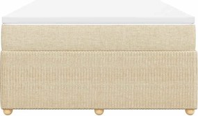 vidaXL Κρεβάτι Boxspring με Στρώμα Κρεμ 160x200 εκ. Υφασμάτινο