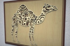 Intra απο ξύλο plywood 3mm-4mm πάχος - Camel 3D Multi Layer Wall Art Δίασταση 30x30 cm Intraeaxys-zo9y9k47