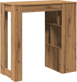 vidaXL Τραπέζι Μπαρ με Ράγες Δρυς 102x50x103,5 εκ. Επεξεργ. Ξύλο