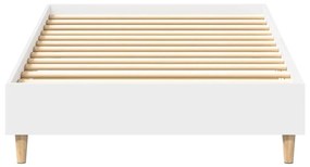 vidaXL Πλαίσιο κρεβατιού χωρίς στρώμα Λευκό 75x190 cm