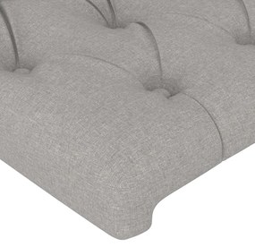 vidaXL Κεφαλάρι Ανοιχτό Γκρι 90x7x118/128 εκ. Ύφασμα