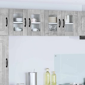 vidaXL Ραφιέρα τοίχου LUCCA 2 τμχ. Γκρι Σκυροδέματος