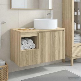 vidaXL Σετ Επίπλων Μπάνιου 2 τμχ. Sonoma Δρυς Επεξεργασμένο Ξύλο