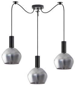 Φωτιστικό Οροφής Τρίφωτο Homelighting 77-8492 Black/White