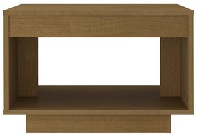 vidaXL Τραπεζάκι Σαλονιού Καφέ Μελί 50x50x33,5 εκ. Μασίφ Ξύλο Πεύκου