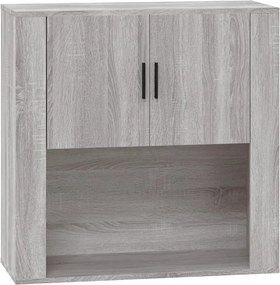 vidaXL Ντουλάπι Τοίχου Γκρι Sonoma 80x33x80 εκ. Επεξεργασμένο Ξύλο