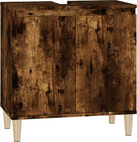 vidaXL Ντουλάπι Νιπτήρα Καπνιστή Δρυς 58x33x60 εκ. Επεξεργ. Ξύλο