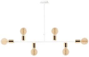 Φωτιστικό Οροφής - Ράγα Truva 525NOR1314 Φ94x61cm 6xE27 40W White-Gold Opviq