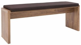 Σκαμπό Boston BG120, 126x40x49cm, 24 kg, Σκούρο καφέ, Stirling δρυς, Ταπισερί, Πόδια: Ξύλο, Πλαστικοποιημένη μοριοσανίδα, Καφέ | Epipla1.gr
