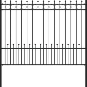 vidaXL Φράχτης Σπάικ Ρινγκ Μαύρο 200 x 200 cm