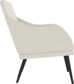 vidaXL Πολυθρόνα Κρεμ 63x76x80 εκ. Βελούδινη
