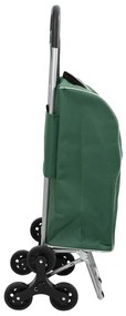 vidaXL Καρότσι Αγορών Πράσινο 39.5 x 36 x 92.5 εκ Ύφασμα Oxford