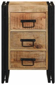 vidaXL Κομοδίνο με συρτάρι Καφέ 40 x 35 x 50 εκ. Μασίφ ξύλο μάνγκο